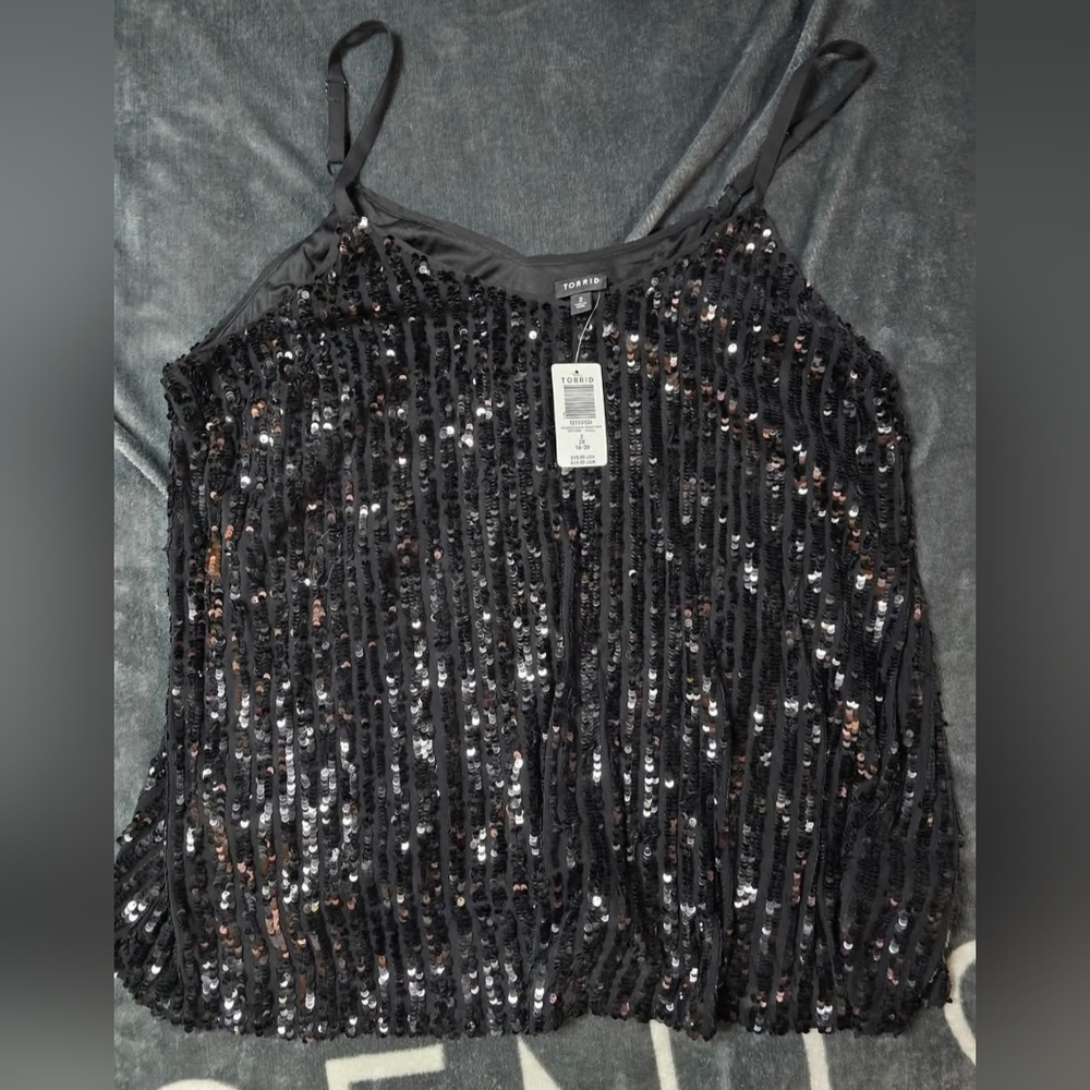Torrid Black Sparkly Tank Top